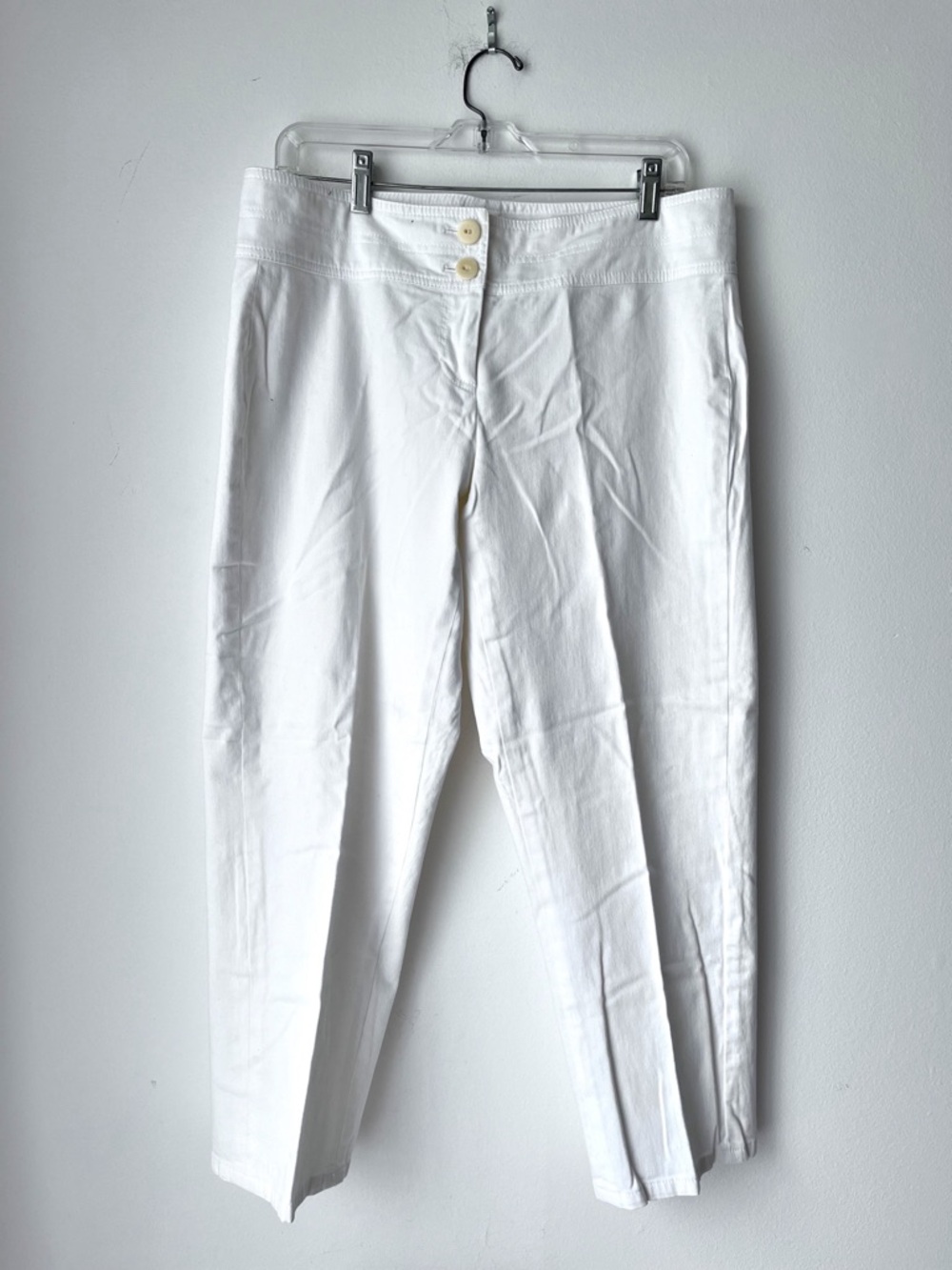 Isda & Co White Cotton Spandex Pants Sz 8